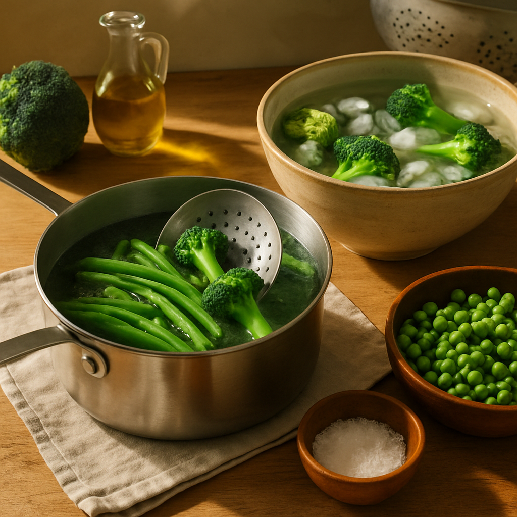 How Blanching and Shocking Vegetables Preserves Colour, Texture and Nutrients